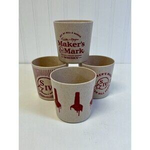 Maker's Mark Bourbon Whiskey Distillery Wheated Melamine Cups 4 Different Styles